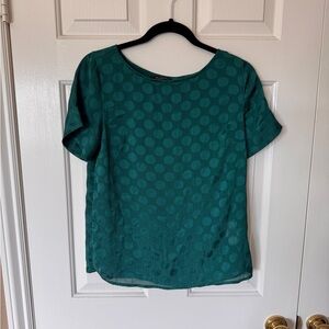 EUC Banana Republic Green Boxy Short Sleeve Blouse